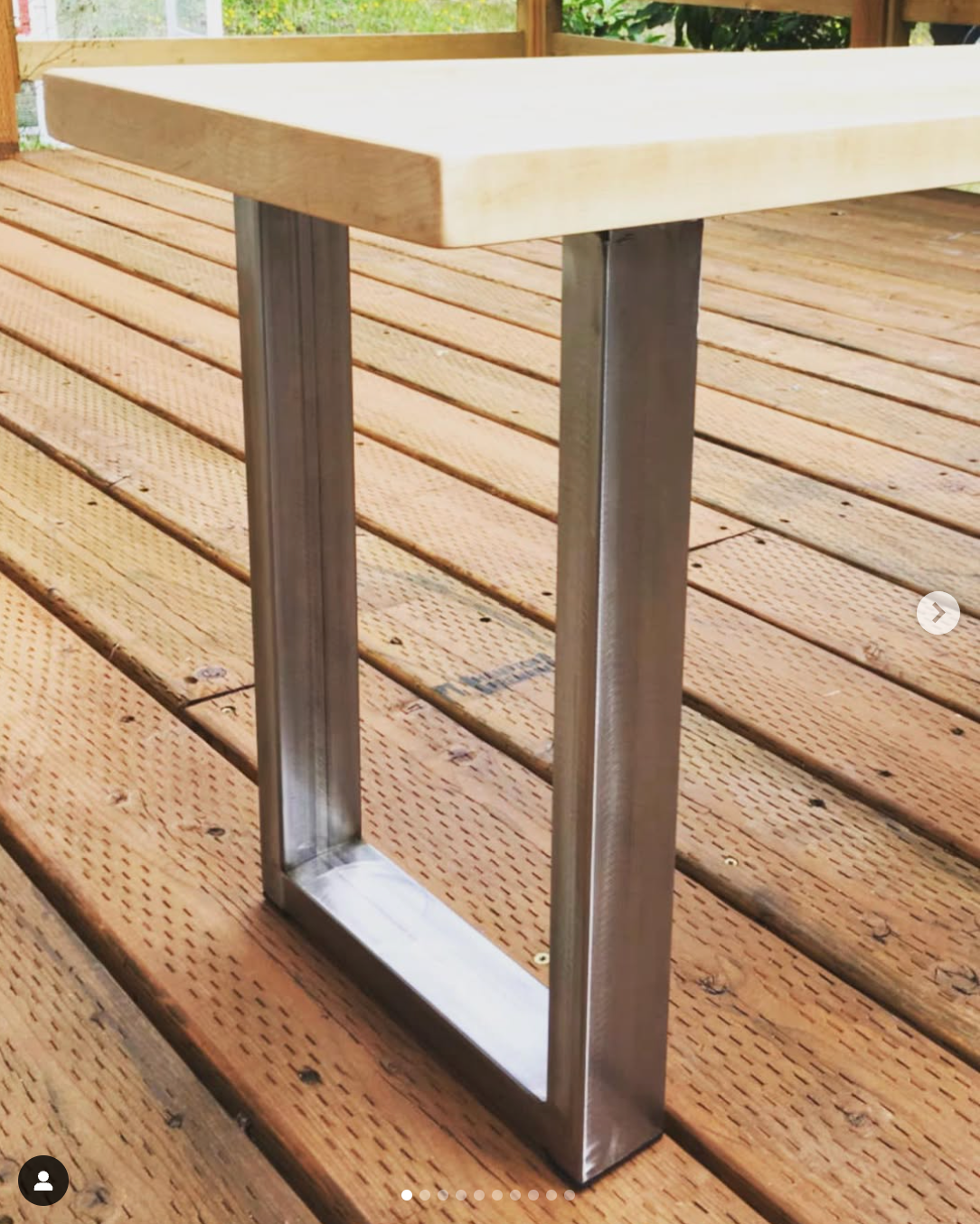 U- Frame Welded Table Leg Pair